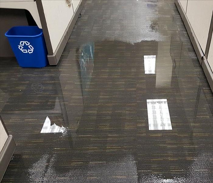 Water on the floor of an office in Cumming, GA