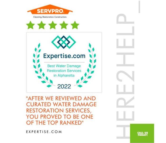 Expertise.com Award for excellent water restoration services